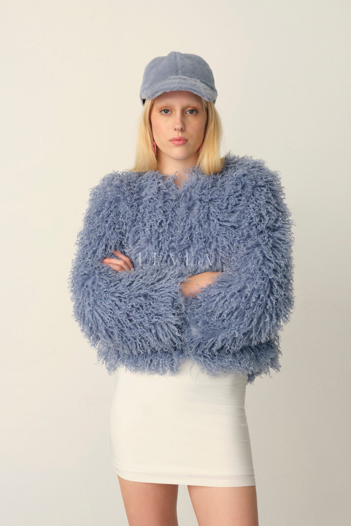 Faux fur cropped on sale jumper